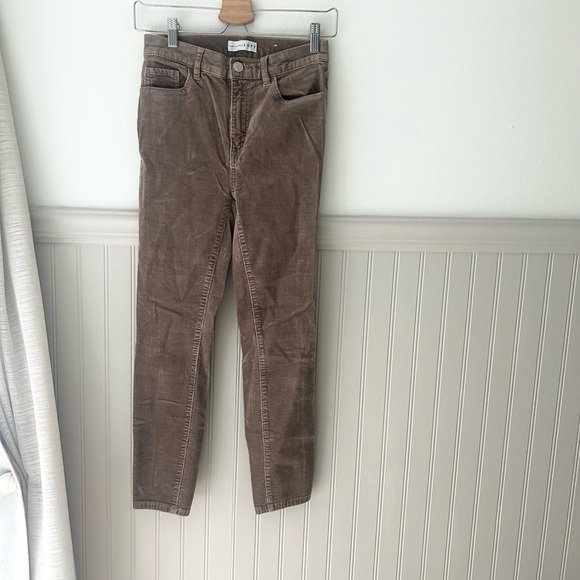 LOFT Pants - Corduroy Size 2 High Waist Skinny Stretchy Brown Pants LOFT